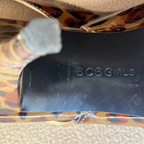 BCBG Leopard Print Slingback Peep-toe Heels women’s 9 - Picture 6 of 6